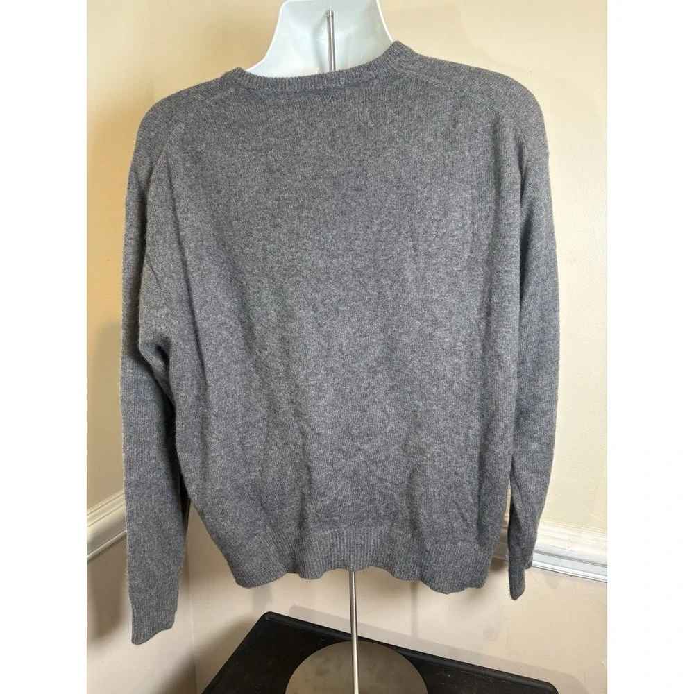 Vintage Embassy Row Menswear V-Neck Cashmere Gray Sweater XL / L